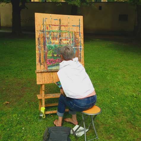 Slikarska delavnica, poletni dnevi so lahko namenjeni tudi slikanju in risanju v naravi.