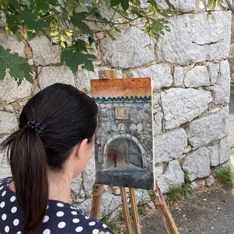 Slikarska šola v vasici Podgorje v Istri je bila namenjena odraslim, ki jih slikanje in risanje veseli.