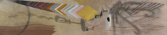 Pri slikarskem in risarskem delu v drugem sklopu delavnic tečaja slikanja bo naslovna slika. Marcel Duchamp: Tu m’, olje na platnu, krtačka za steklenice, ki je instalirana iz raztrganine na platnu, 1918, 69.8 × 303 cm. Podrobneje se bomo ukvarjali s problemom senc.