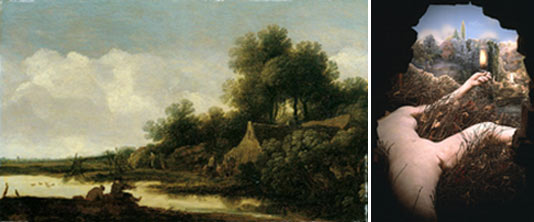 Izhodišče za vsak sklop delavnic sta dve reprezentativni deli iz zgodovine slikarstva.
Pieter de Molijn (1595–1661):Rečna pokrajina, 1626, olje na leseni plošči.
Marcel Duchamp (1887–1968): Etant donnés, 1946-1966, postavitev. Program tečaja risanja in slikanja je sestavljen iz risarskih in slikarskih delavnic. Program je zasnovan tako, da so udeleženci slikarskega tečaja ob posredovanju klasičnega znanja deležni tudi vpogleda v moderno in sodobno umetnosti.