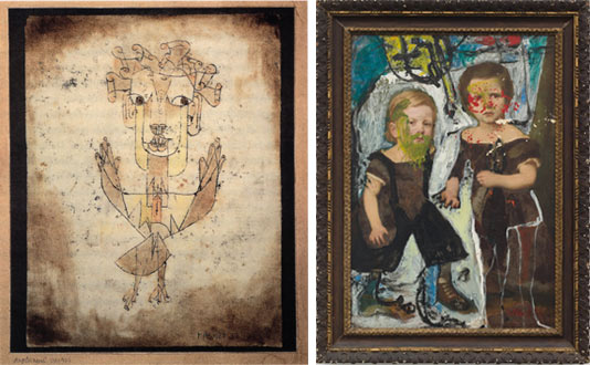 Izhodišče za vsak sklop delavnic sta dve reprezentativni deli iz zgodovine slikarstva. Peto delo:
Paul Klee (1879–1940): Angelus Novus, 1920, monotipija.
Asger Jorn (1914–1973: Brotherhood Above All, 1962, olje na platnu, preoblikovanje/modifikacija). Program tečaja je oblikovan tako, da je izhodišče slikarskih in risarskih delavnic eno delo iz zgodovine likovne umetnosti. Izhodišče za delo v delavnicah slikarskega tečaja je reprezentativno delo iz zgodovine likovne umetnosti.